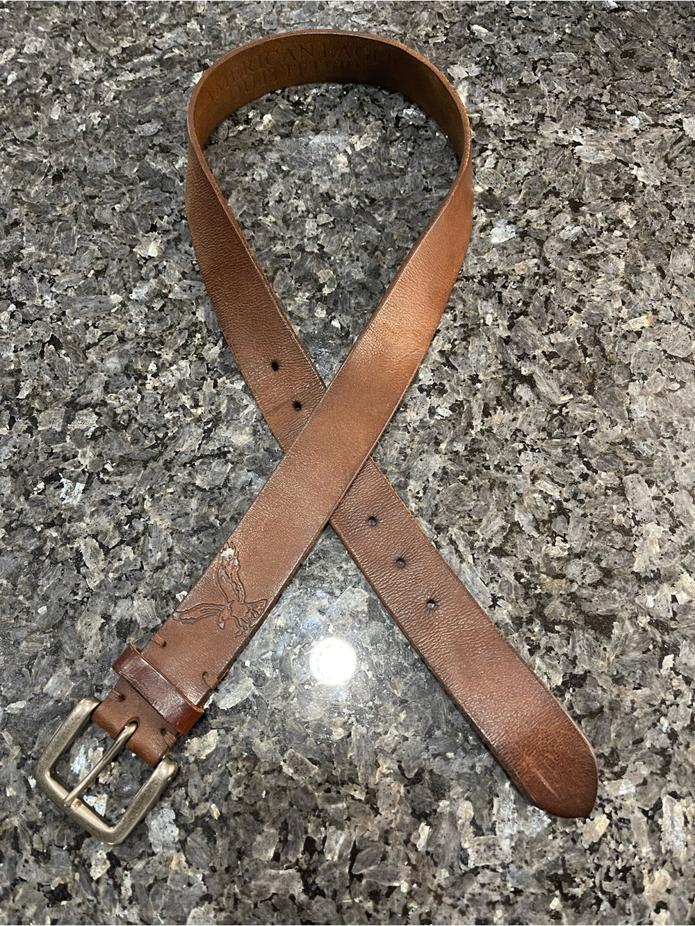 American Eagle Outfitters Dark Brown Leather Belt L /36